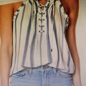 Paige cotton lace up tank